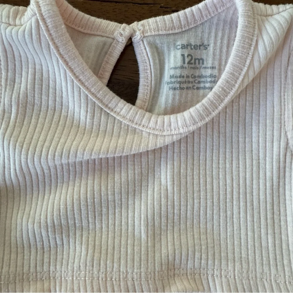 Carter's Light Pink Ruffle Sleeve Dress Size 12M - Picture 5 of 6